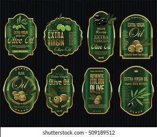 Olive oil retro vintage background collection