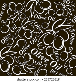 Olive oil seamless pattern.