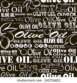 Olive oil seamless pattern.