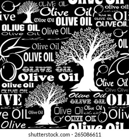 Olive oil seamless pattern.