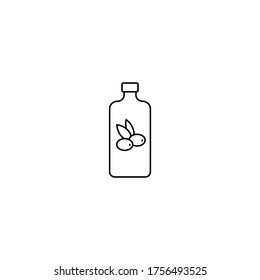 Olive oil simple thin line icon vector illustration
