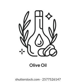 Olive Oil Skin Care Product Vector Icon