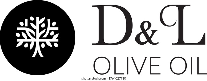 olive oil tree illustration logo 