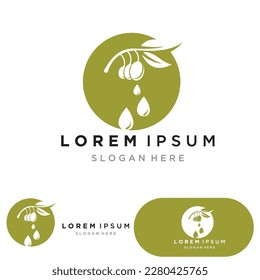 Olive oil tree vector illustration design template