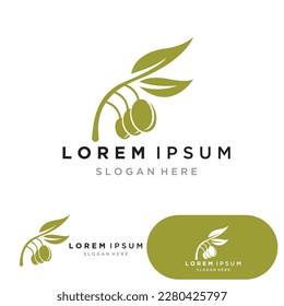 Olive oil tree vector illustration design template