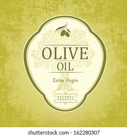 Aceite de oliva. Rama decorativa vectorial de olivo. Para etiquetas, empaca.