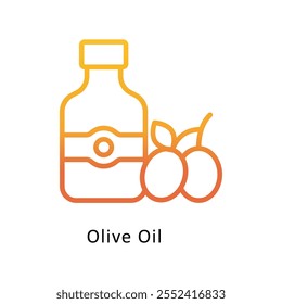 Olive Oil  Vector Gradient outline Icon. Eps10 file