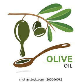 Olive oil vector illustration