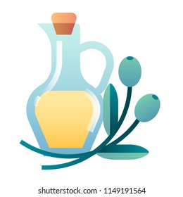 olive oil vector illustration in gradient design