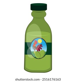 olive oil, vector illustration of a package of virgin olive oil. isolated background.