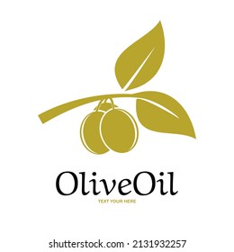 Olive oil vector logo template. This design use leaf and circle symbol. Suitable for health and food business.