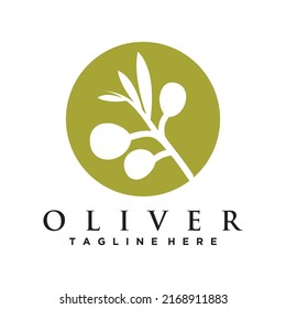 Olive oil vector logo template this design use leaf Premium Vector