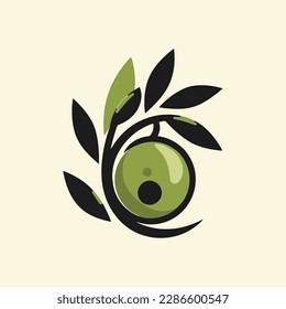 Olive oil vector logo template