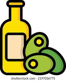 olive oil vector on white background. isolated Vector icon