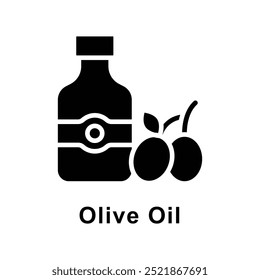 Olive Oil vector Solid icon style illustration. Symbol on White background EPS 10 File