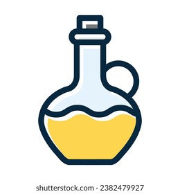 Olive Oil Vector Thick Line Filled Dark Colors Icons For Personal And Commercial Use.
