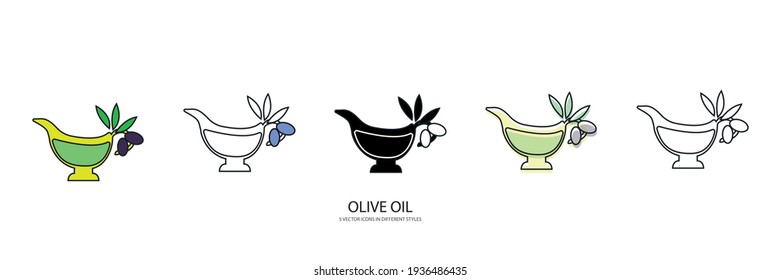 olive oil vector type icon