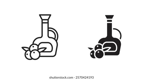 Olive oil vector web icons set