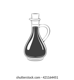 olive oil. water jug. olive oil bottle. Vector illustration on white background.
