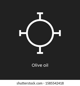 Olive oil zodiac icon vector illustration element icon, line symbols. Alchemy icon. Basic mystic elements.