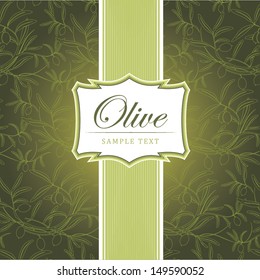 Olive oil.Vector decorative olive branch. For labels, pack.