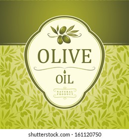 Olive oil.Vector decorative olive branch. For labels, pack.