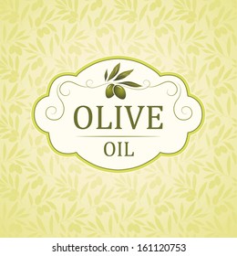 Aceite de oliva.Rama decorativa vectorial. Para etiquetas, empaca.