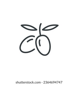 Olive olives fruit food icon, vector illustration