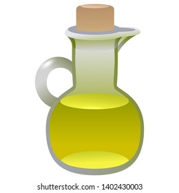 Olive or other oil in a glass jug with stopper