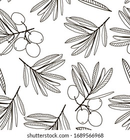 Olive pattern. Background design for olive oil, natural cosmetics. Best for wrapping paper.