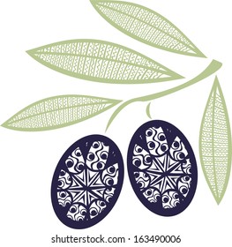 Olive pattern vector illustration