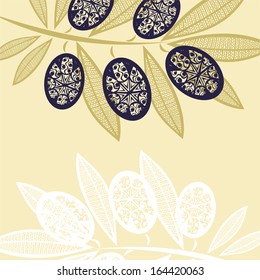 Olive pattern vector illustration