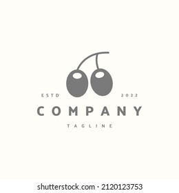 Olive premium icon sign symbol. Hipster vintage logo design vector illustration