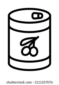 Olive products flat line icon. Fresh tree fetuses and olive oil in bottles and jugs. Outline sign for mobile concept and web design, store.