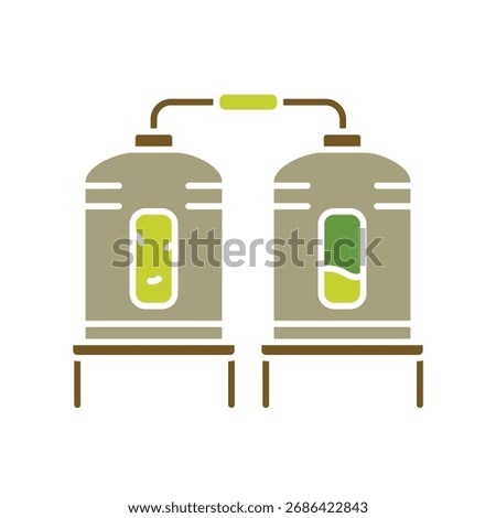 olive refining color flat icon. Vector isolated element. Editable stroke.