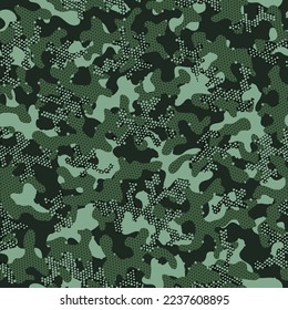 Olive Seamless Color Graphic Clouds. Camouflage Background Autumn Seamless Army Graphic Design. Khaki Repeated Soldier Vector Print. Desert Camouflage Seamless Pattern. Green