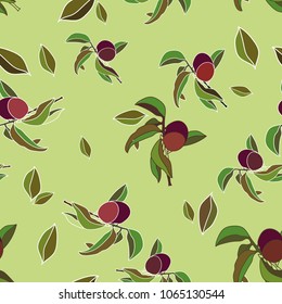 Olive seamless pattern