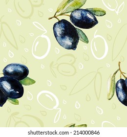 Olive Seamless Pattern