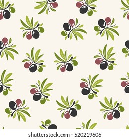 Olive seamless pattern design