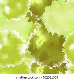 Olive seamless watercolor texture background. Alluring abstract pattern, expressive messy vector illustration.