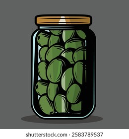 olive seeds bottle isolated in grey background