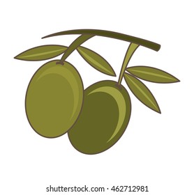 olive seeds plant icon vector illustration design