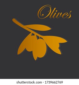 Olive shadow made to look like gold on a dark background