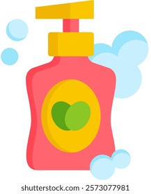 Olive Shampoo Icon Flat Vector Illustration