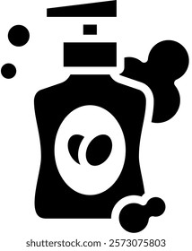Olive Shampoo Icon Glyph Vector Illustration