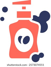 Olive Shampoo Icon Mixed Vector Illustration