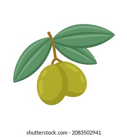 Ilustración del icono Emoji de Signos de Olivo. Símbolo vectorial de Fruta Emoticon Diseño Clip Art Signo Comic Estilo.