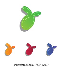 Olive sign illustration. Colorfull applique icons set.