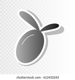 Olive sign illustration. Vector. Blackish icon on transparent background with transition.