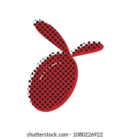 Olive sign illustration. Vector. Brown icon with shifted black circle pattern as duplicate at white background. Isolated.